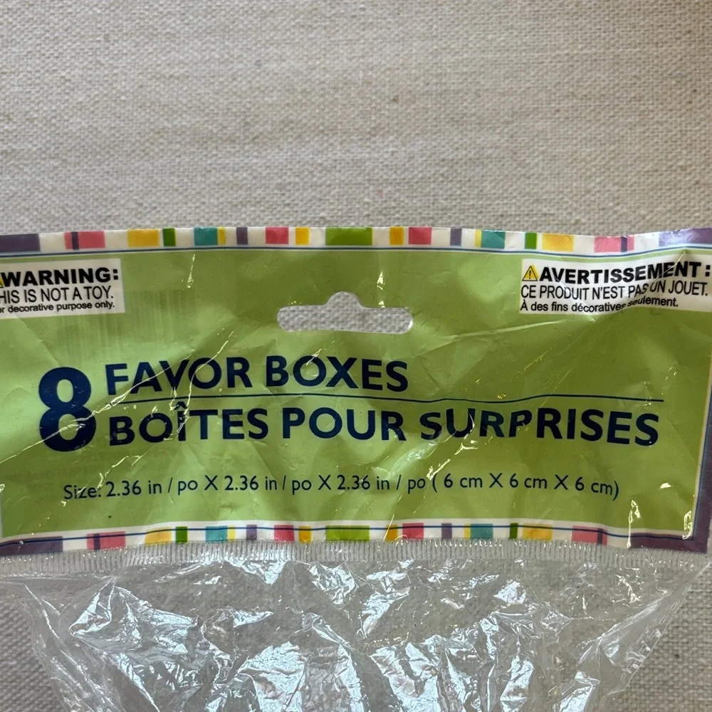 Colorful Party Favor Boxes - 8 Pack